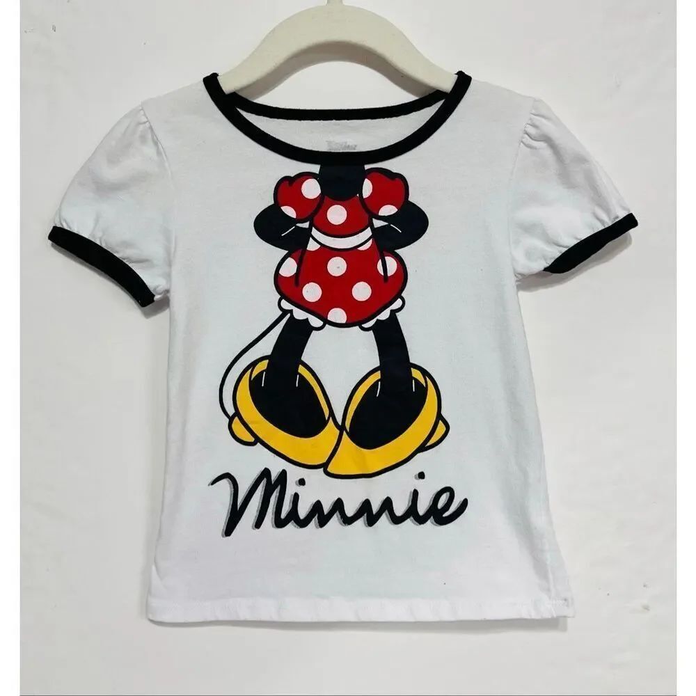 Disney Junior Minnie Mouse Ringer Tee Girls Size 5T